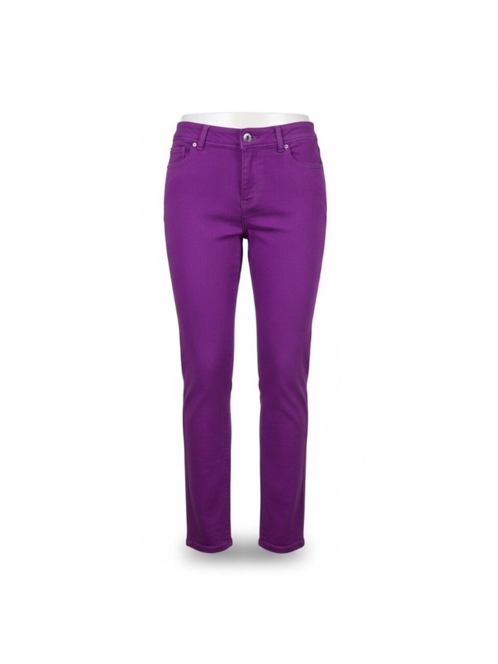 White House Black Market Womens Purple Slim Leg Jeans Cotton Stretch Size 10R
